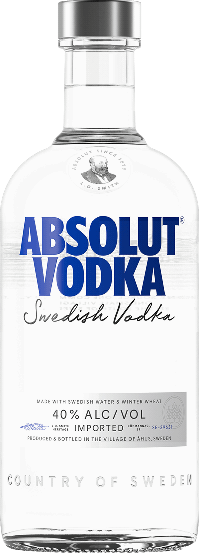 Flaska med vodka från ABSOLUT VODKA