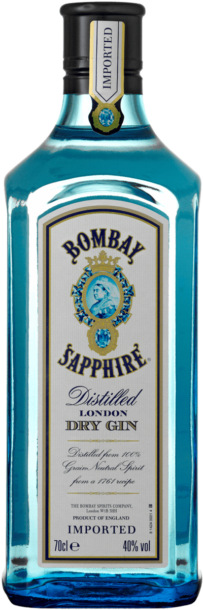 Flaska med gin från Bombay sapphire
