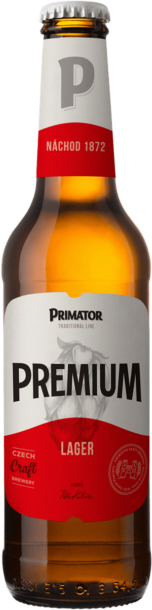 Primator Premium Lager — Pilsner - tjeckisk stil från Pivovar Náchod