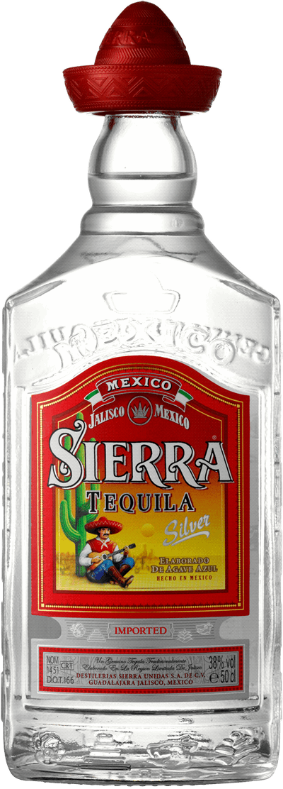 Flaska med tequila från Sierra